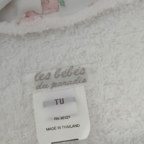 Les Bebes Babar Baby Bath Towel / Wrap hoody - new born 100% cotton - Picture 3 of 5